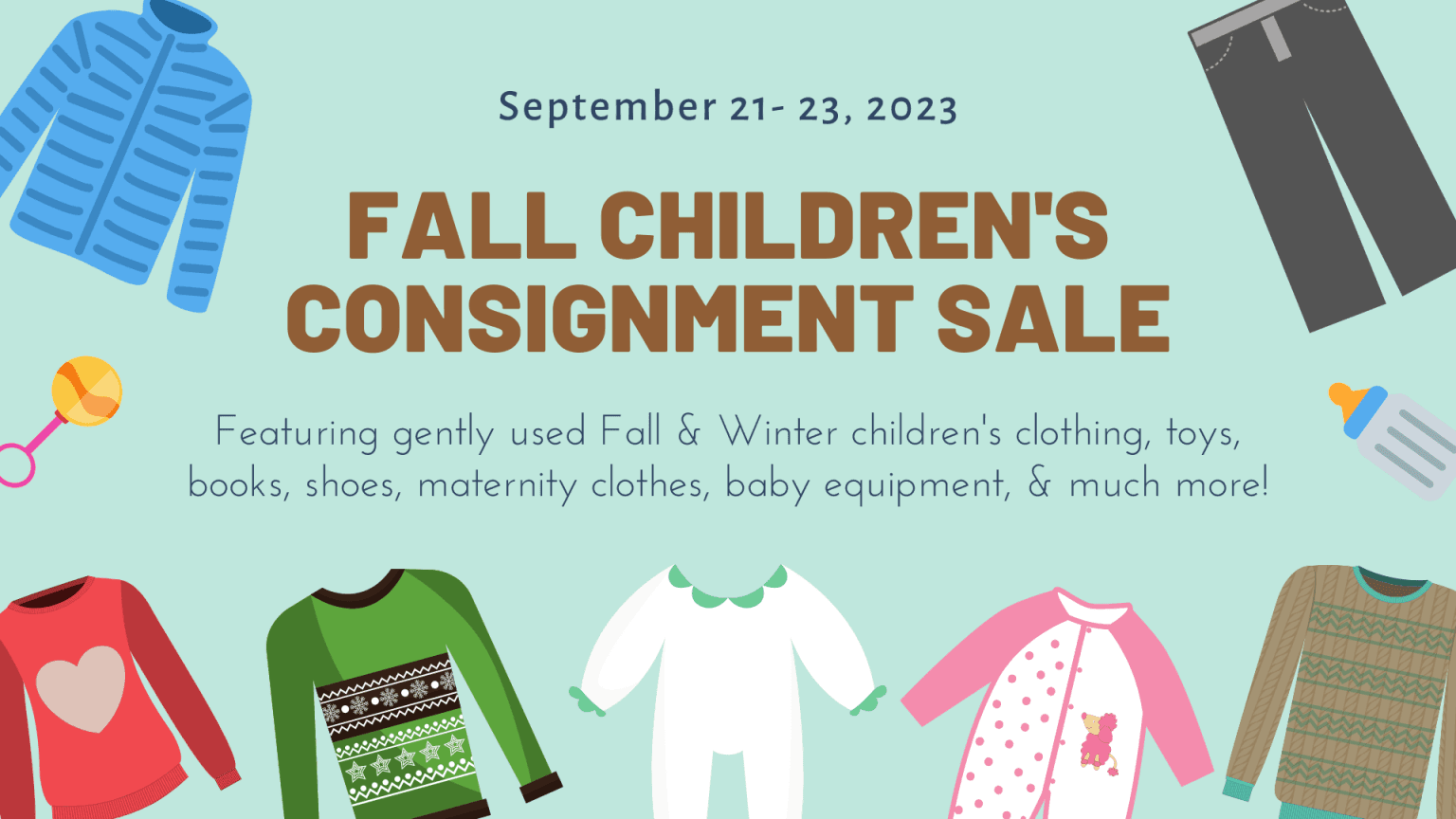 Fall Children Consignment Sale (Day 1, Evening) Friedberg Moravian Church