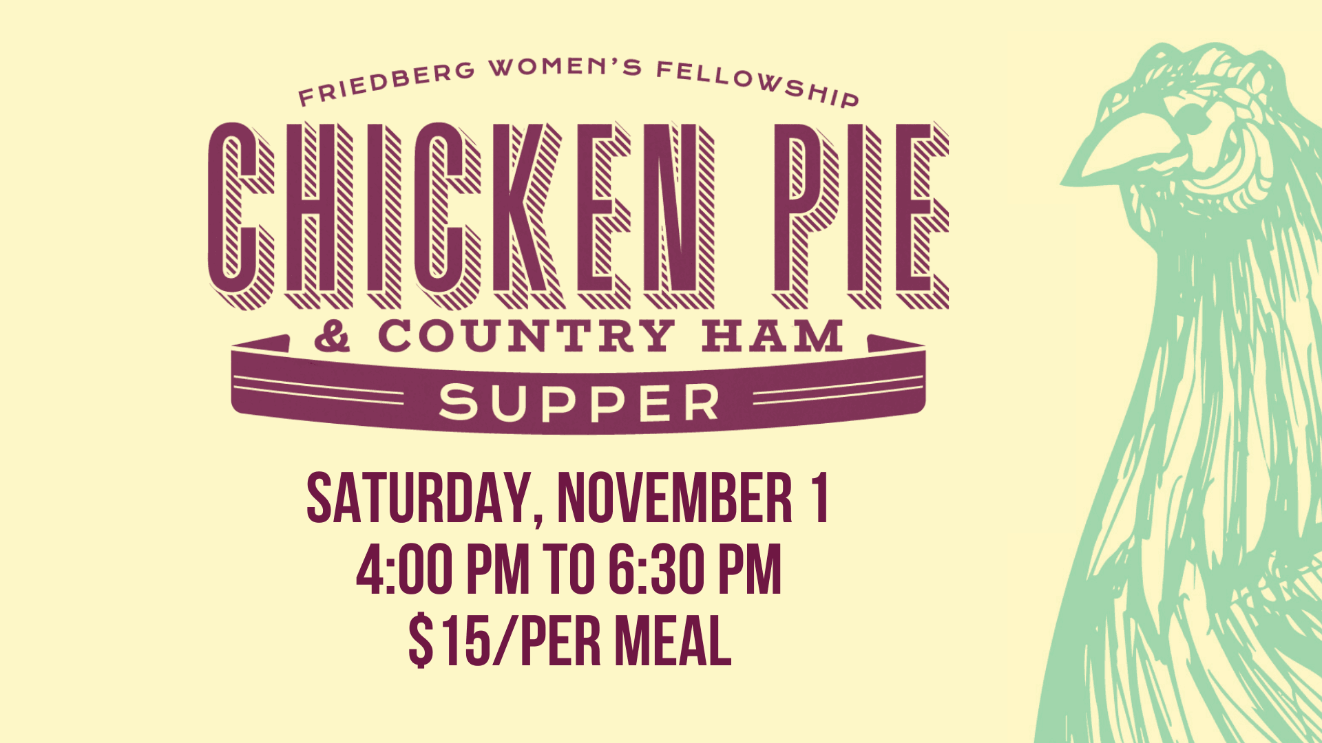 Chicken Pie & Country Ham Supper