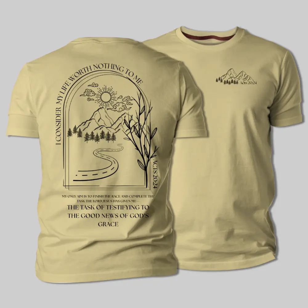 Mission T-Shirt Butter Front and Back