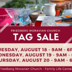Friedberg Moravian Church's Annual Tag Sale  -  𝐒𝐡𝐨𝐩 𝐀𝐥𝐥 𝐓𝐡𝐫𝐞𝐞 𝐃𝐚𝐲𝐬 𝐟𝐨𝐫 𝐒𝐩𝐞𝐜𝐢𝐚𝐥 𝐃𝐞𝐚𝐥𝐬!